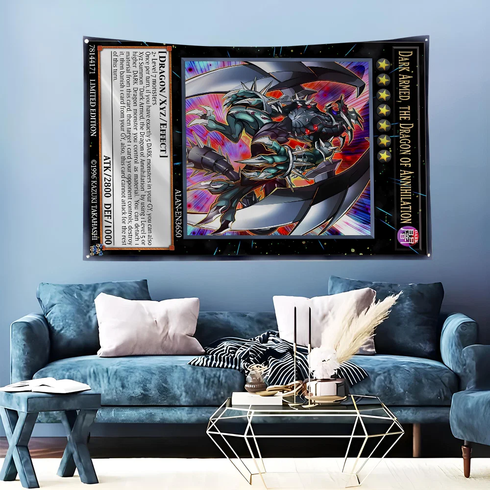 1pc-Cartoon Anime Yu-Gi-Oh Flag Flags And Banners Four Hole Polyester Outdoor Decor Room Aesthetic
