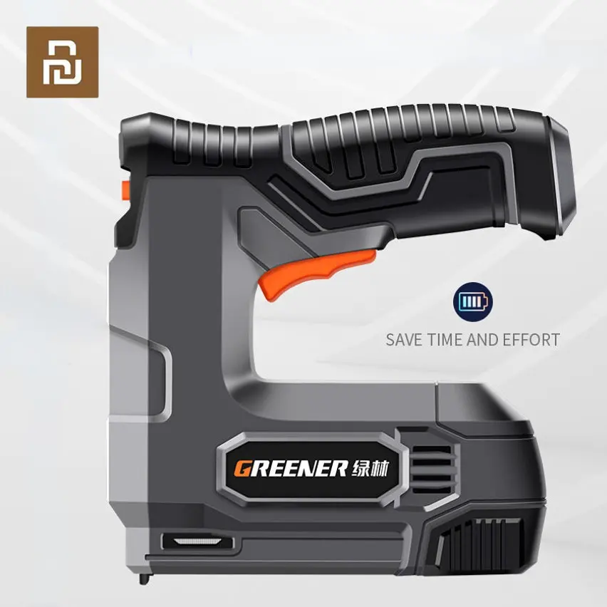Youpin Greener Electric Nail Gun Lithium Battery Construction Stapler Nail Tacker Home Owners Upholstery Renovation Power Tools