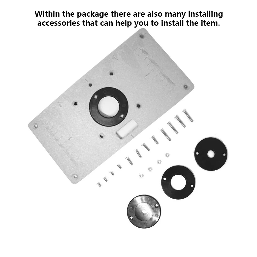 

1 Set Aluminium Alloy Woodworking Router Table Professional Insert Plate