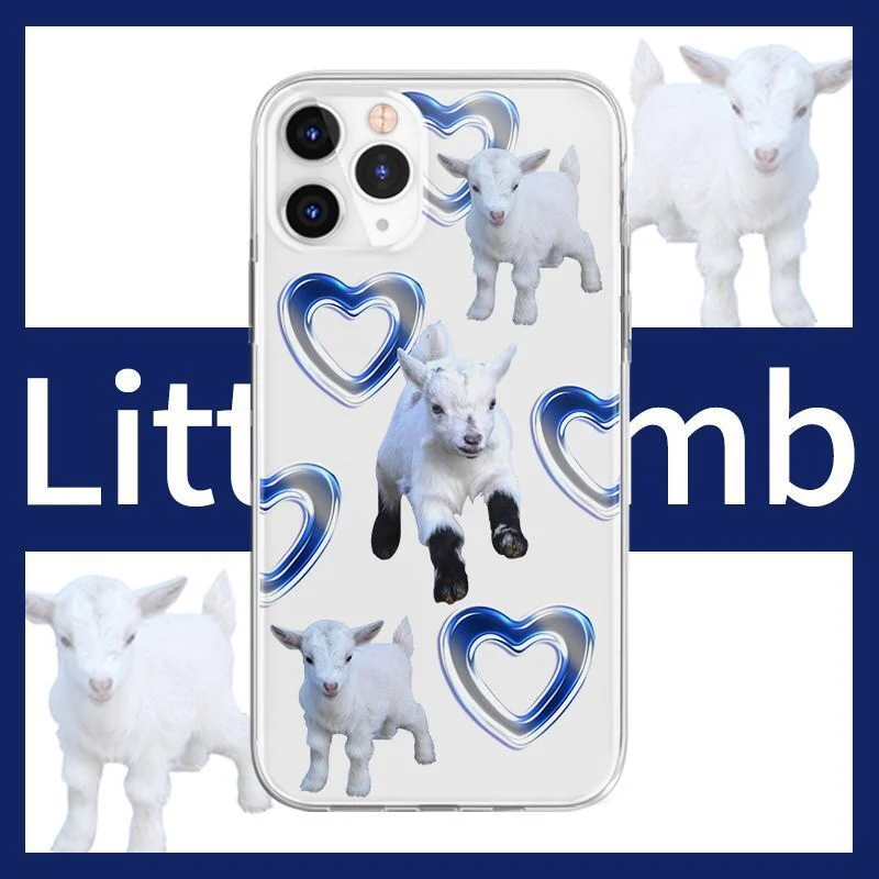 

Lamb Transparent iPhone 11 Case For iPhone12 13 x xr xs max 7 8 Plus Animal Phone Case For iPhone 11 Pro Max Ins Gift 2021