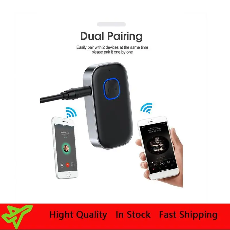 

2 In 1 Bluetooth-compatible 5.0 Audio Transmitter Receiver Built-in Microphone Noise Cancelling Wireless Audio Adapter Converter