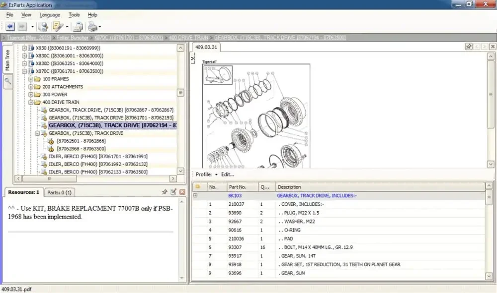 Tigercat Spare Parts Catalog and Workshop Manuals Vmware 2024