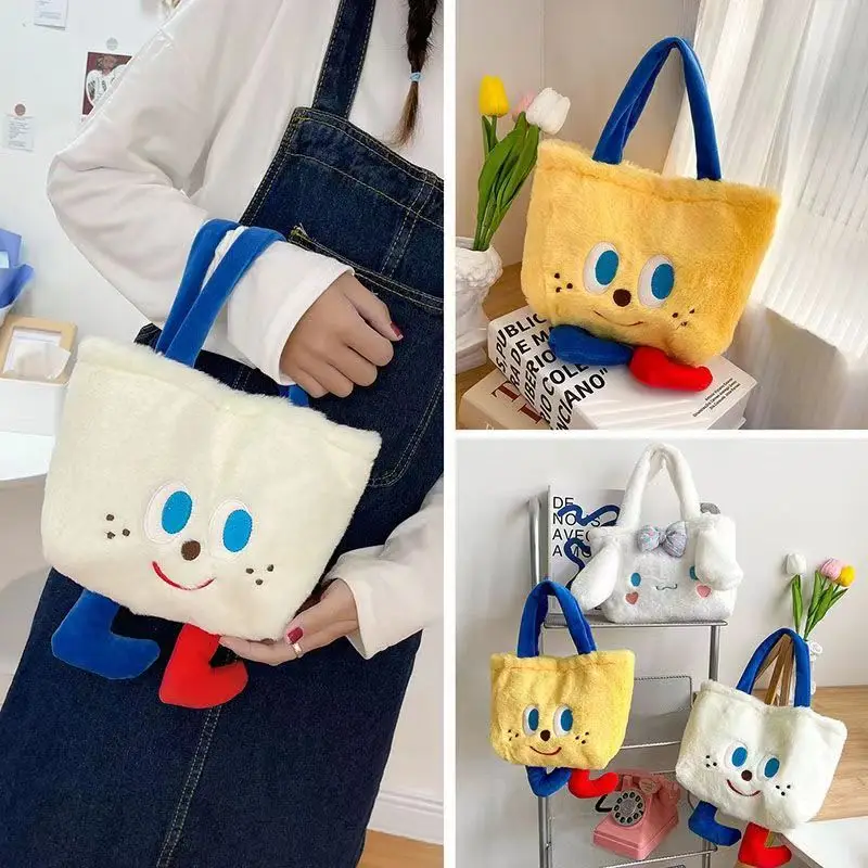 New Simple Design Women Soft Plush handbag Winter Furry Ladies Clutch Purse lady Handbag Fashion Femal Bag for girl handbag