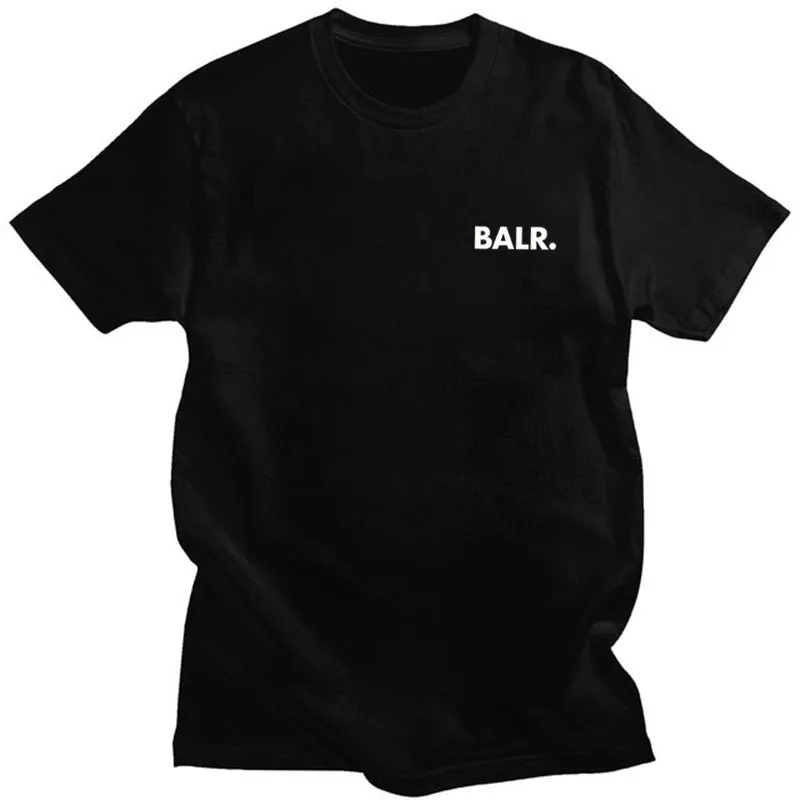 

Summer 100% Cotton T-Shirt BALR Print Spring Dance Street Short Sleeve Sweatshirt Breathable Casual Top