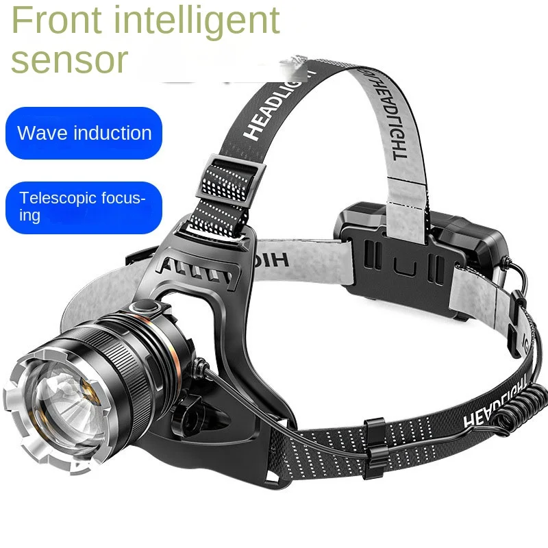 

Индуктивная Налобная лампа, яркая лампа для майнинга с дистанционным излучением XHP50, ультра-яркая Налобная лампа для ночной рыбалки на откр...