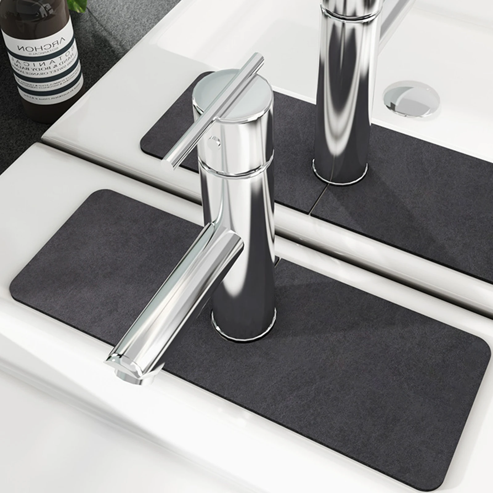 

Мягкий абсорбирующий напольный коврик для крана диатомит, водонепроницаемый утолщенный прочный коврик для кухонной раковины, брызгозащищ...