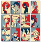 Постер из японского аниме Наруто в стиле ретро, винтажная настенная Картина на холсте с изображением Саске Итачи, скандинавский декор, украшение для гостиной