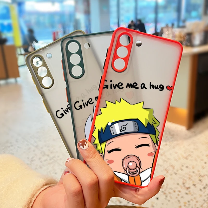 

Gaara Naruto Kakashi For Samsung Galaxy S22 S21 Ultra S20 FE Lite S10 S9 S8 Plus 5G Frosted Translucent Phone Case Fundas Coque