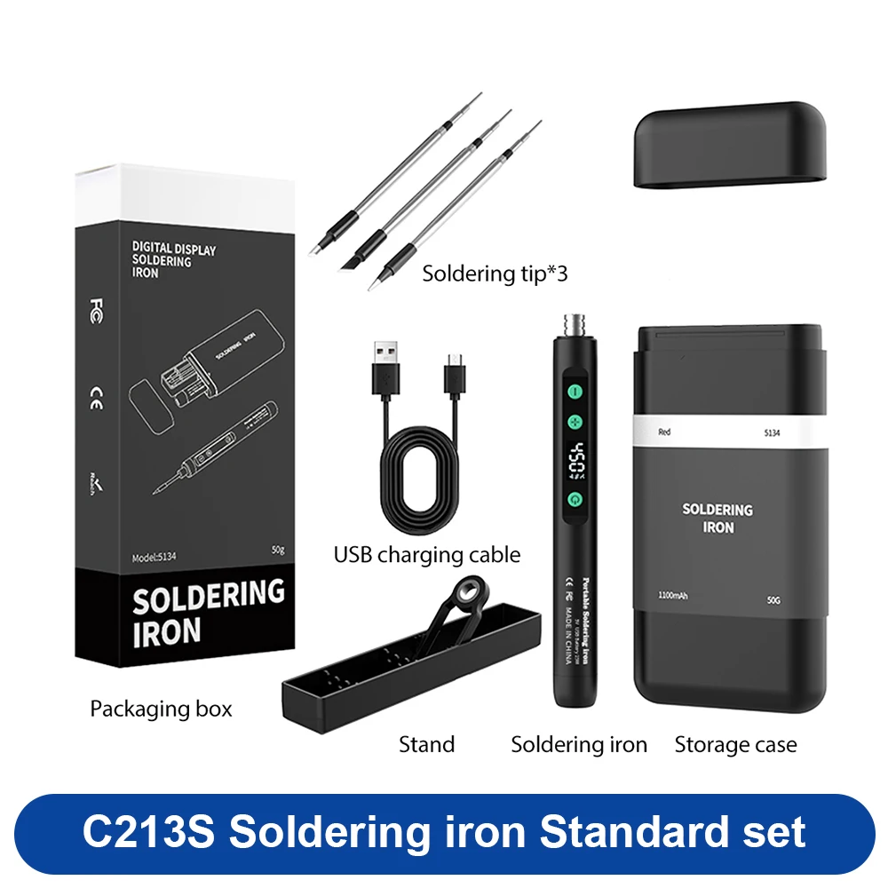 

Беспроводной Паяльник ANSI C213S Со Встроенным Аккумулятором 180-450 Вт ° Портативный Ремонтный Сварочный Набор С Регулируе...