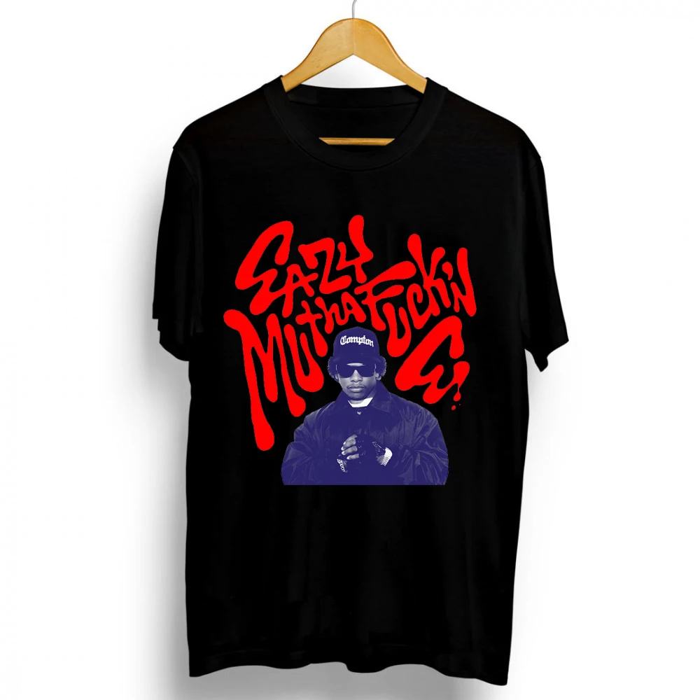 New Funny Male Short Sleeve T-Shirt Eazy E Avatar Graphics Rap Singer Men 100% Cotton Tees Streetwear Tops 180Gram Weight XS-3XL