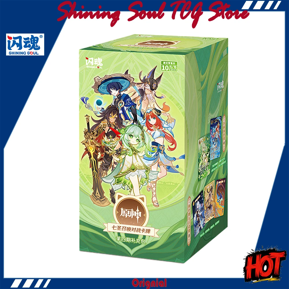 Фото Коллекционные карточные игры Shining Soul Genshin Impact Genius Invokation TCG Vol.4: Бустер-пак, изысканный подарок, оригинальная коробка №1