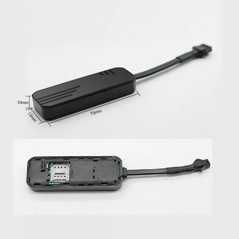 Автомобильный трекер GPS GSM LBS Мини Мотоцикл 9-90 В Отключение уровня топлива