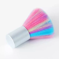 random color nail cleaning brush tool remove dust powder brush nail file art manicure pedicure acrylic makeup brushes nail care