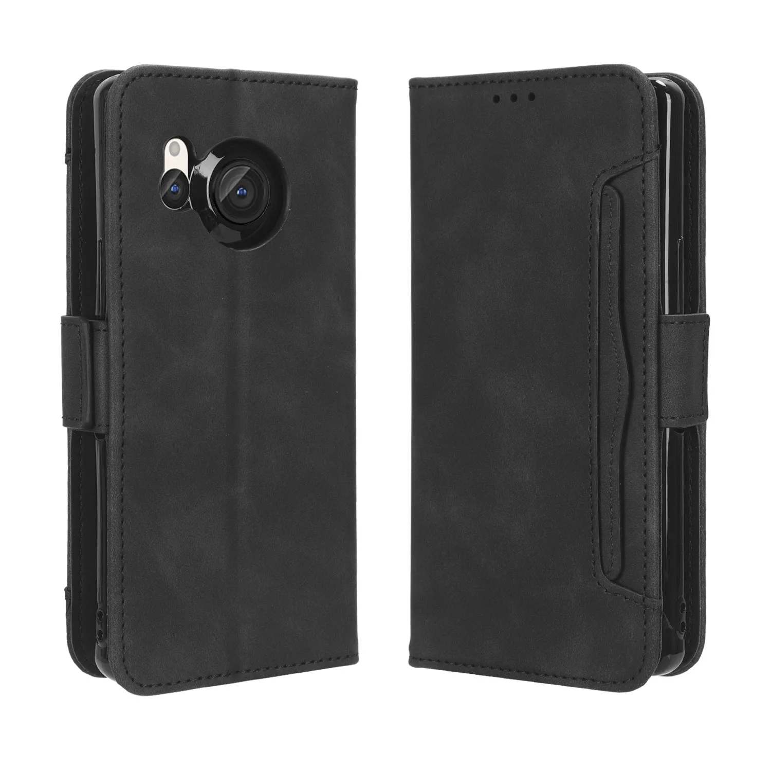 

For Sharp Aquos R8 Wallet Case Magnetic Book Flip Cover Card Photo Holder Luxury Leather Mobile Phone Coque Fundas