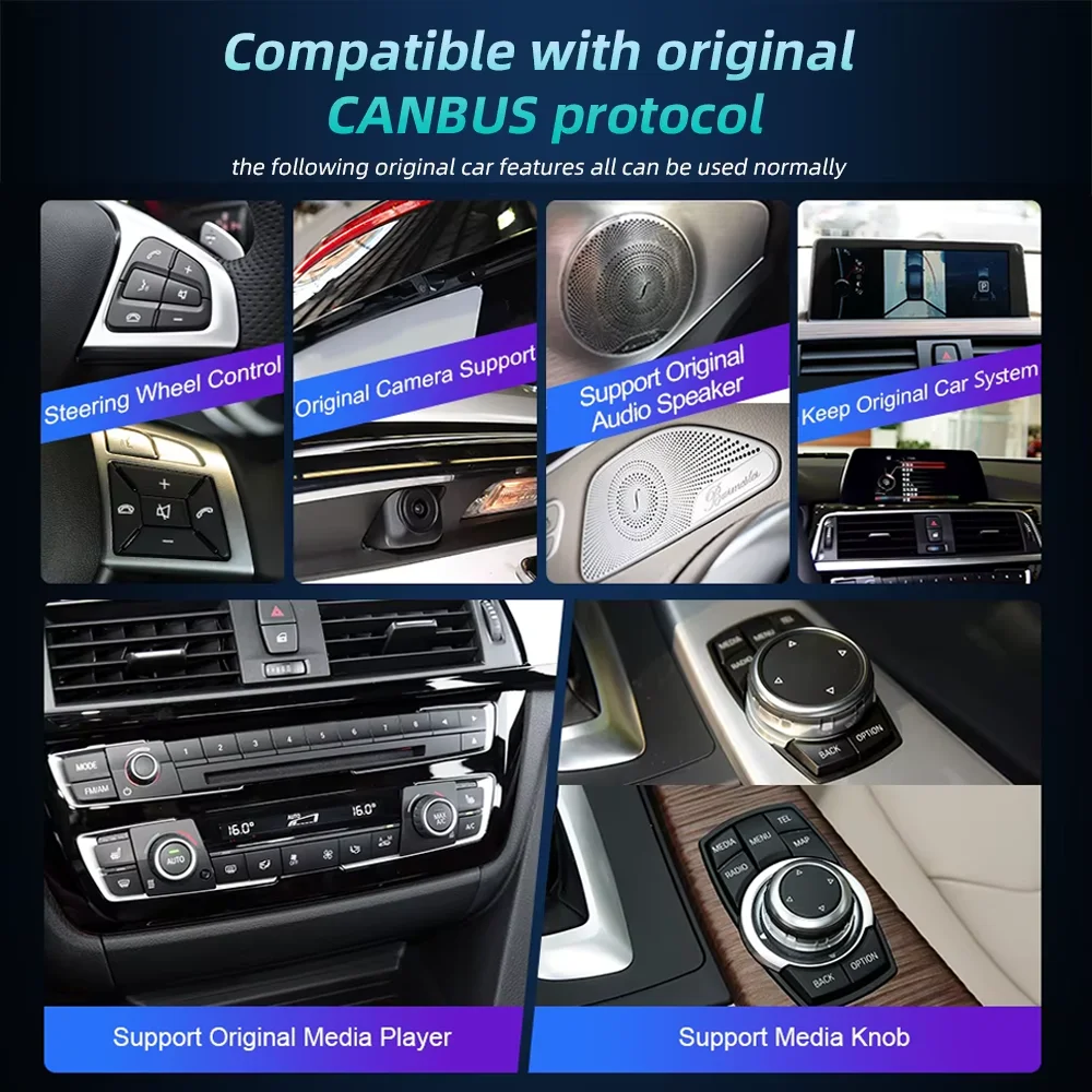 Беспроводной экран с поддержкой CarPlay и Android Auto для BMW X5 E70, X6 E71, E72 2006-2013, автомобильная мультимедийная система, радио, мультимедийный плеер, авторадио на базе Linux. (art.: 3920dbfbacedd) - 3920dbfbacedd