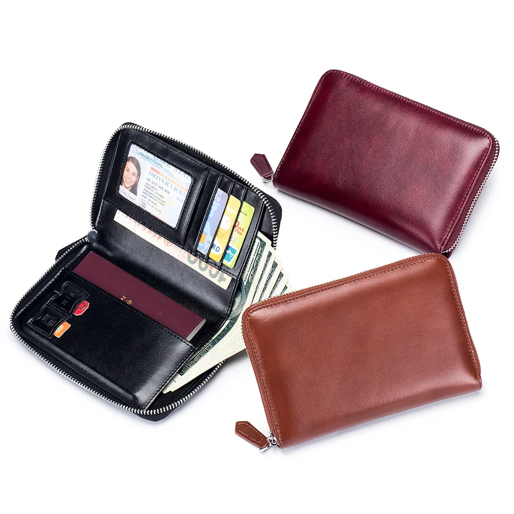 Многофункциональная сумка для паспорта в стиле ретро вместительный бумажник из