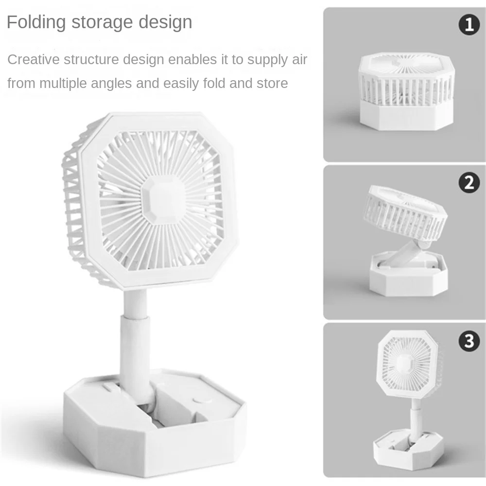 

Gentle And Natural Wind Fan Easy Switching Between Fan/desk Lamp Keys Diamond Cut Border Storage Folding Fan Multifunctional Fan