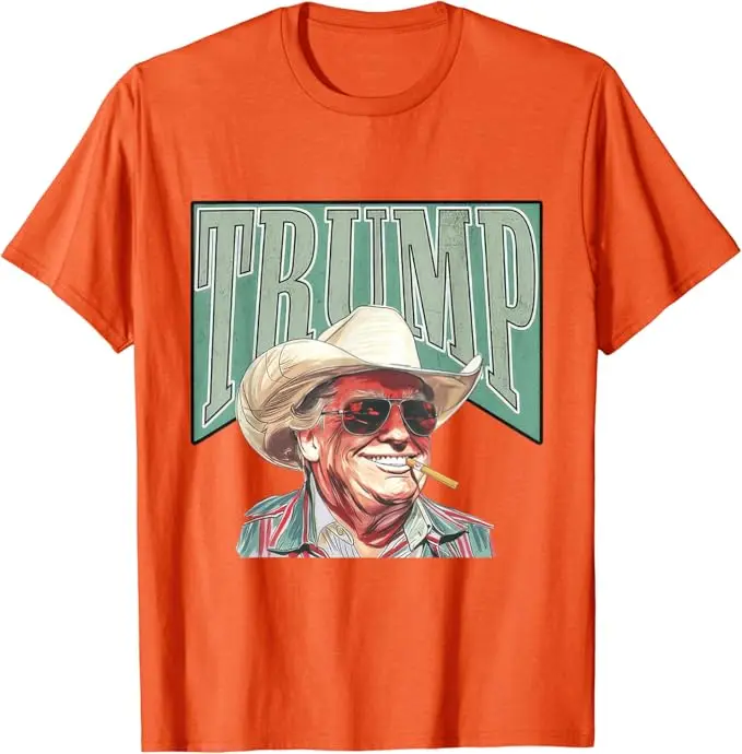 Ковбойская футболка с надписью сделать Америку Отличный Трамп папа поклонники