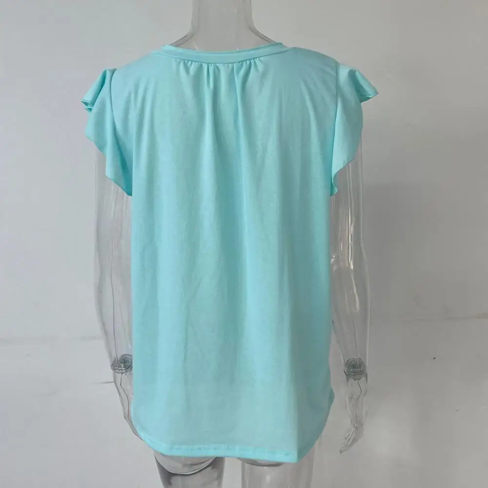

Anti-Pilling Fashion Elegant Solid Color Casual Lady T-shirt Soft Fabric Casual T-shirt Quick Drying for Daily Life