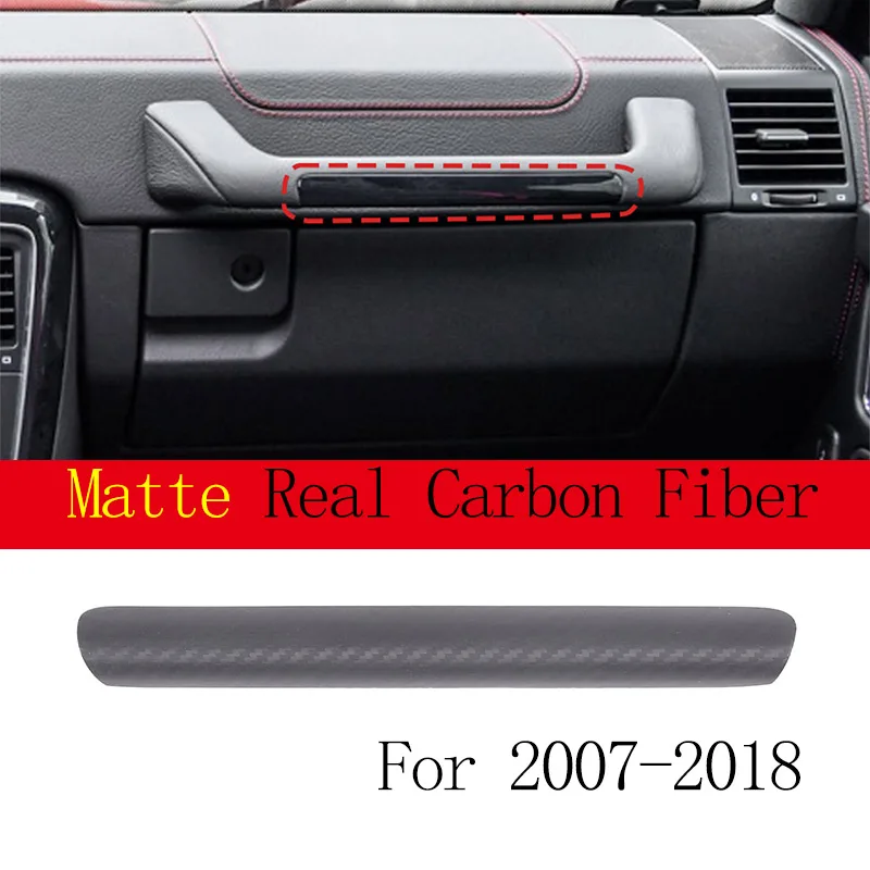 

Для Mercedes-Benz G-Class W463 2007-25 настоящее углеродное волокно автомобильный второй пилот перчаточный ящик ручка крышка декоративная наклейка автомобильные аксессуары