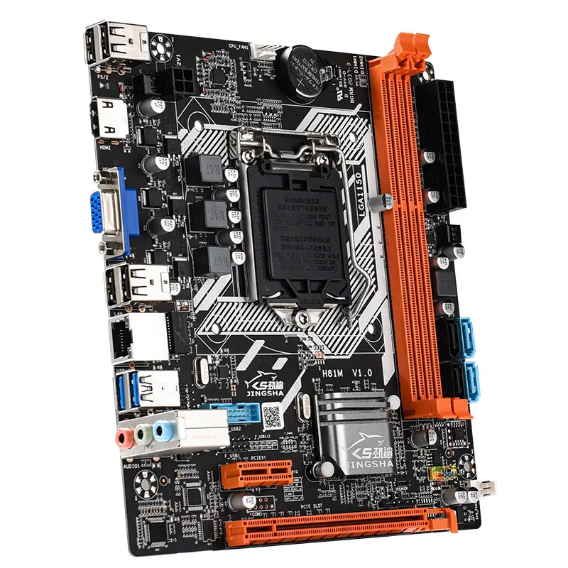JINGSHA новая настольная материнская плата H81M Intel H81 LGA 1150 разъем SATA 6 ГБ/сек. USB 3 0 игры