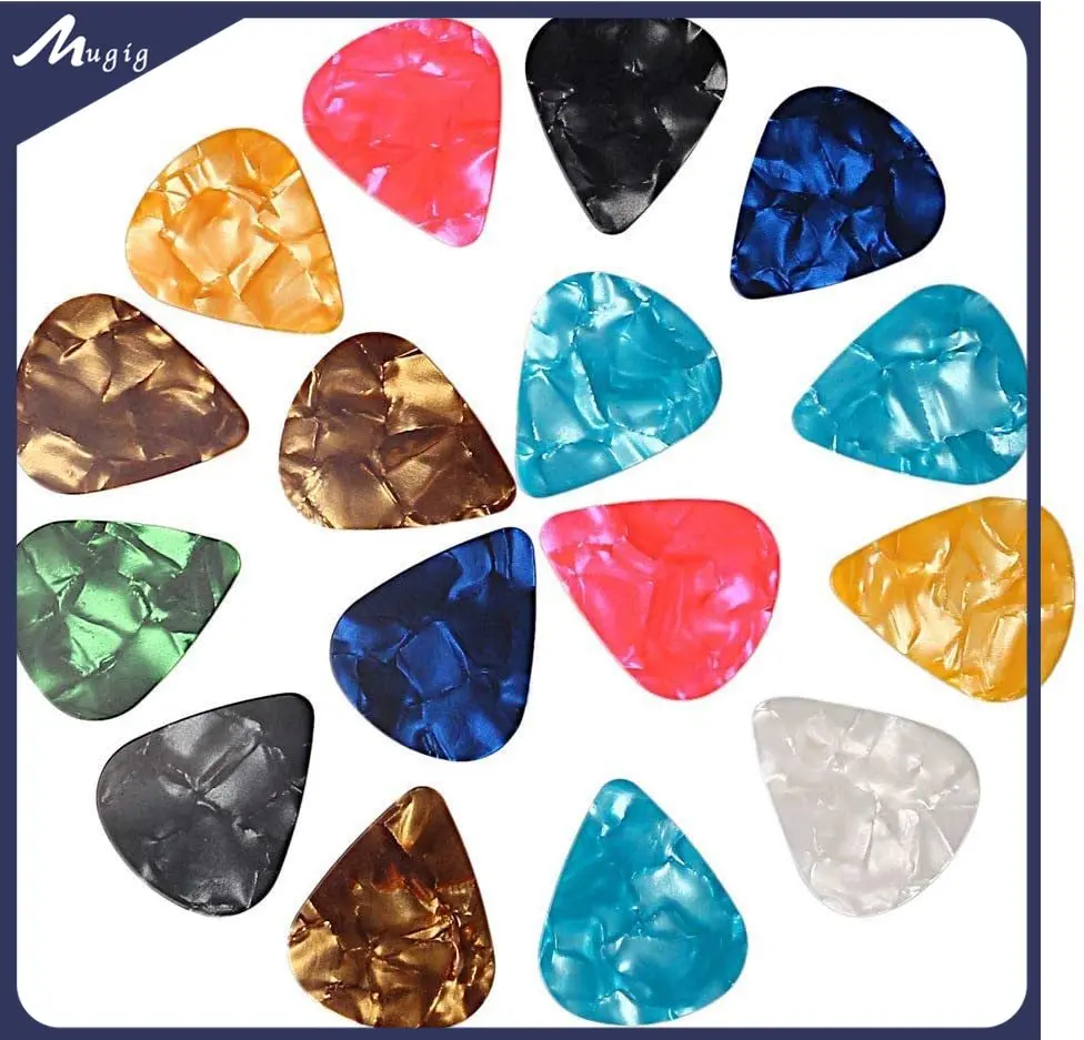

20 Pcs Guitar Picks Acoustic Guitar Electric Guitar Bass Ukulele Plectrums Guitar Playing Random Color/Thickness