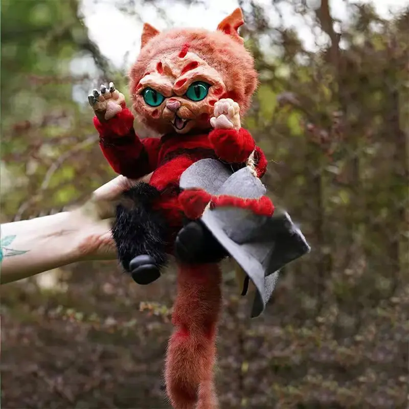 

Halloween Decoration Supplies Kitty Krueger Handmade Doll Plush Doll Ornaments Simulation Horror Ghost Doll Ornaments Plush Toys