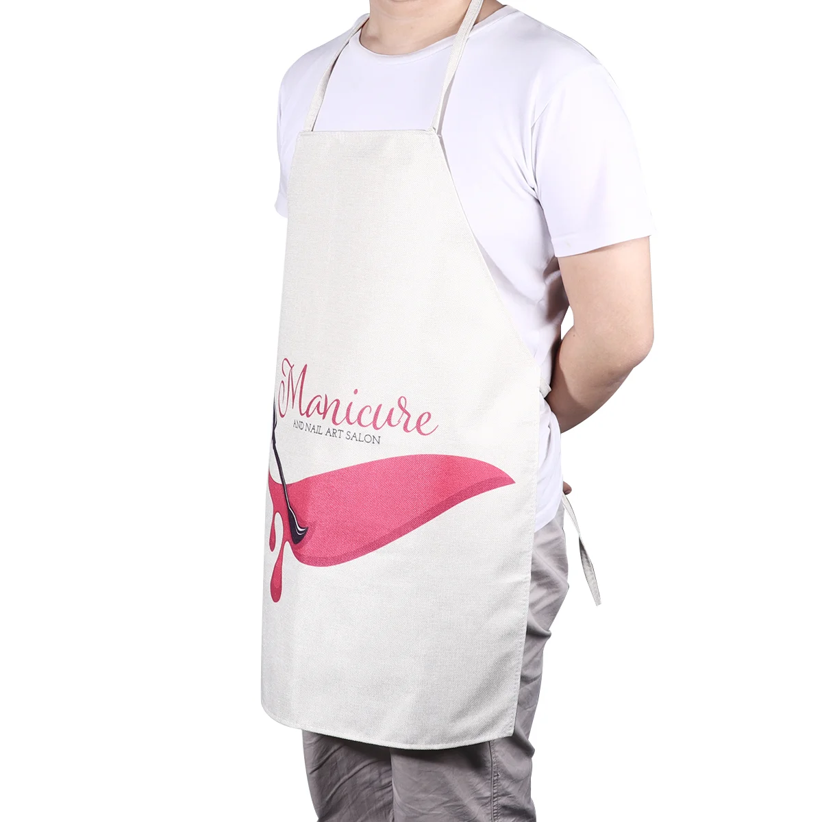 

Clothes Men Fashion Nail Salons Apron Neck Work Aprons Chef Custom Grill Waitress Bib