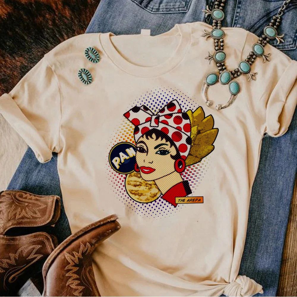 

Venezuela t shirt women anime harajuku Tee girl designer streetwear clothing