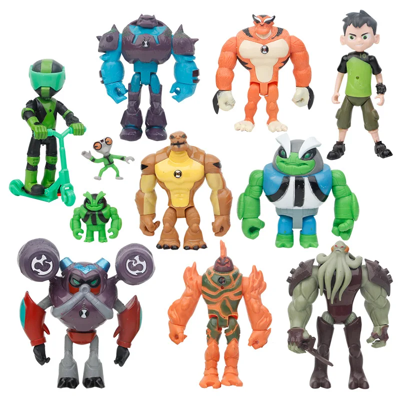 

Genuine Anime Ben Tennyson 10 Monster Figure Toys Ben10 Omnitrix Collection Ornaments Model Toys Gifts for Children