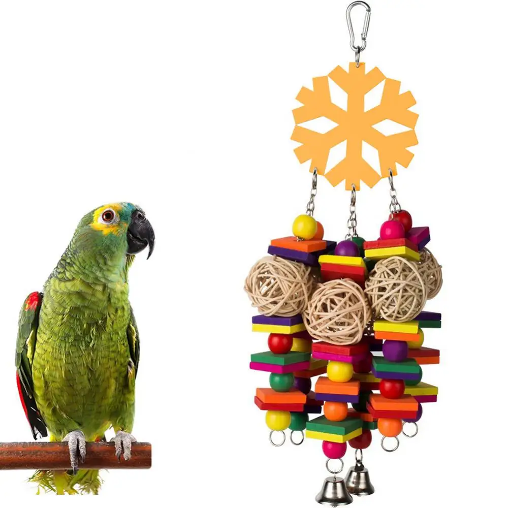 

Игрушка деревянная подвесной ротанговый фотоблоки для домашних животных игрушечный попугай клетка для скалолазания