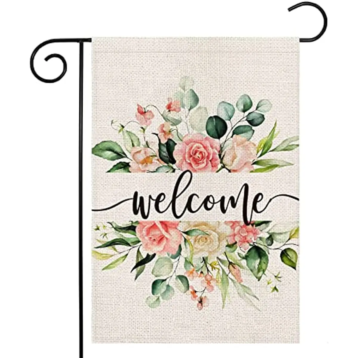 

Spring Garden Flag Double Sided,Welcome Flowers Small Yard Flag for Outdoor,Seasonal Decors for Outside Anniversary