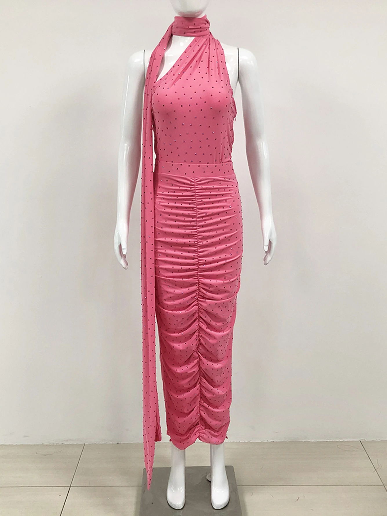 Высококачественный Женский облегающий комплект из 2 предметов с бриллиантами