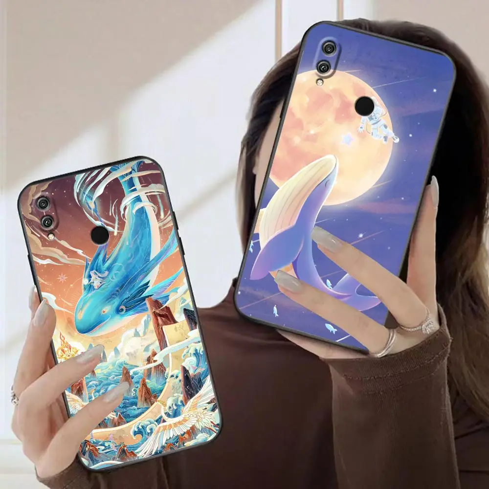 

Funda Case For HUAWEI Honor 9X 9 9I 8 8X 8C Max 7 6 6C 6X 5A 50 20 10 10I NOTE 10 Lite PLAY Pro Phone Case Beautiful Dream Whale