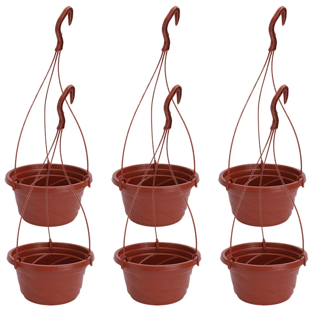 

Plastic Hanging Outdoor Pot Flower Holder Hook Plants Basket Planter Indoor Garden