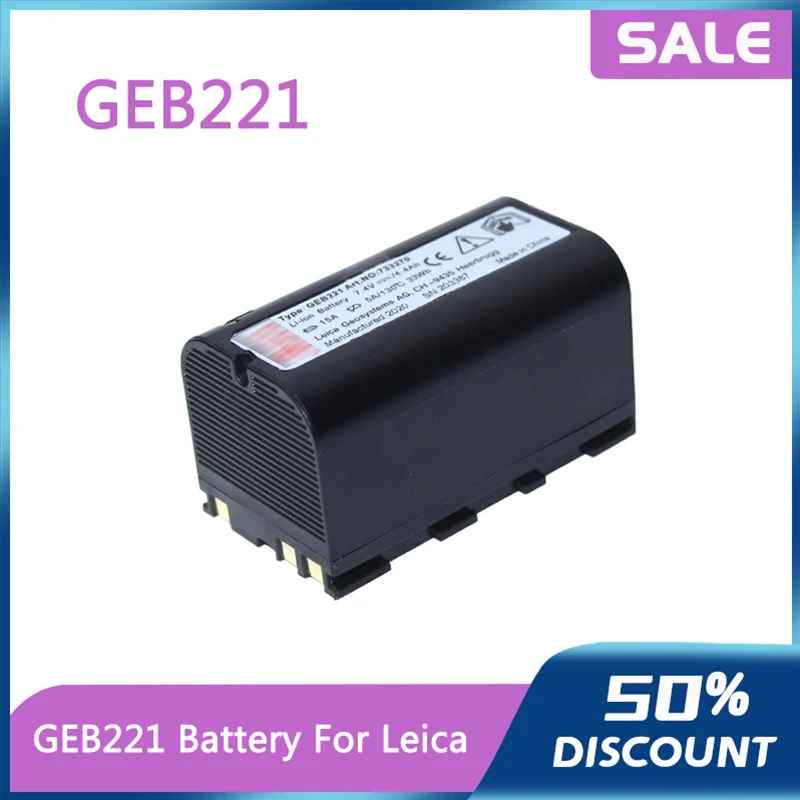 

1Pc 7.4V 4400mAh GEB221 Battery for LEICA TPS1200 total Station and GPS