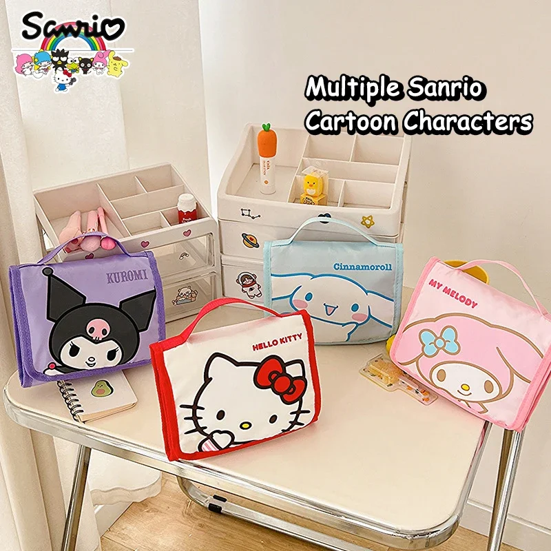 Sanrio складная косметичка Hello Kitty большой емкости мультяшный пенал милый дорожный