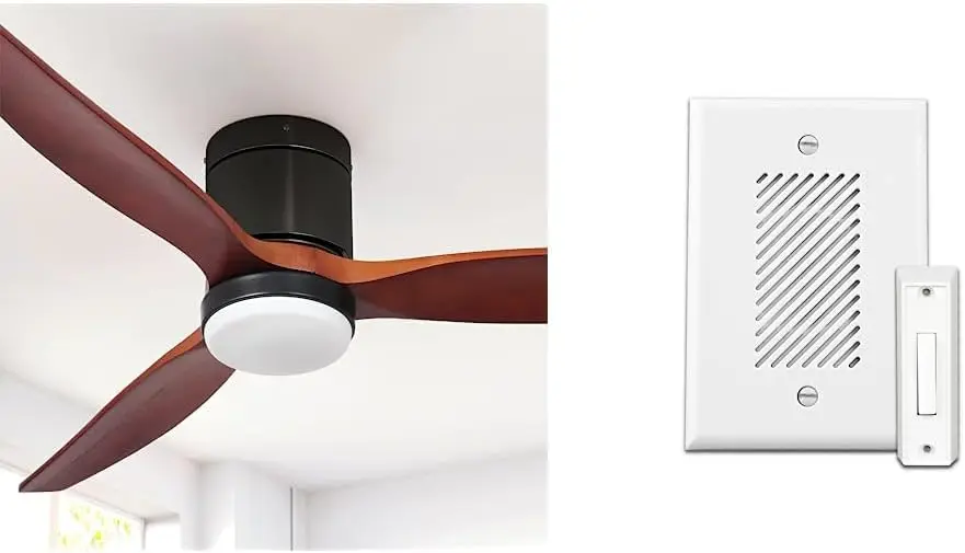 

Inch Low Profile Ceiling Fan with Light and Remote, Flush Mount Fan Light with Quiet DC Motor & NICOR EDC1120WH1 EDC Electro