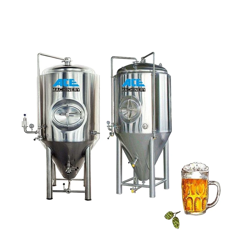 

100L 200L 300L 400L 500L Craft Beer Fermenter Conical SUS304 Chilling Jacket Fermentation Tank CO2 Can Filling Brewery Equipment