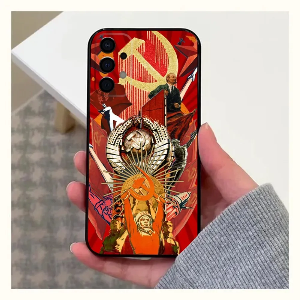 Чехол для телефона Stalin Marx Lenin Samsung Galaxy A20 A21s A22 A31 A32 A52 A53 A72 73 A80 A91 Мягкий черный чехол