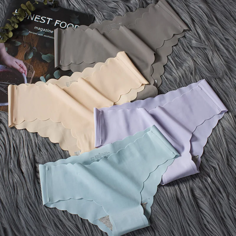 

3 шт./упаковка, женские шелковые бесшовные трусы