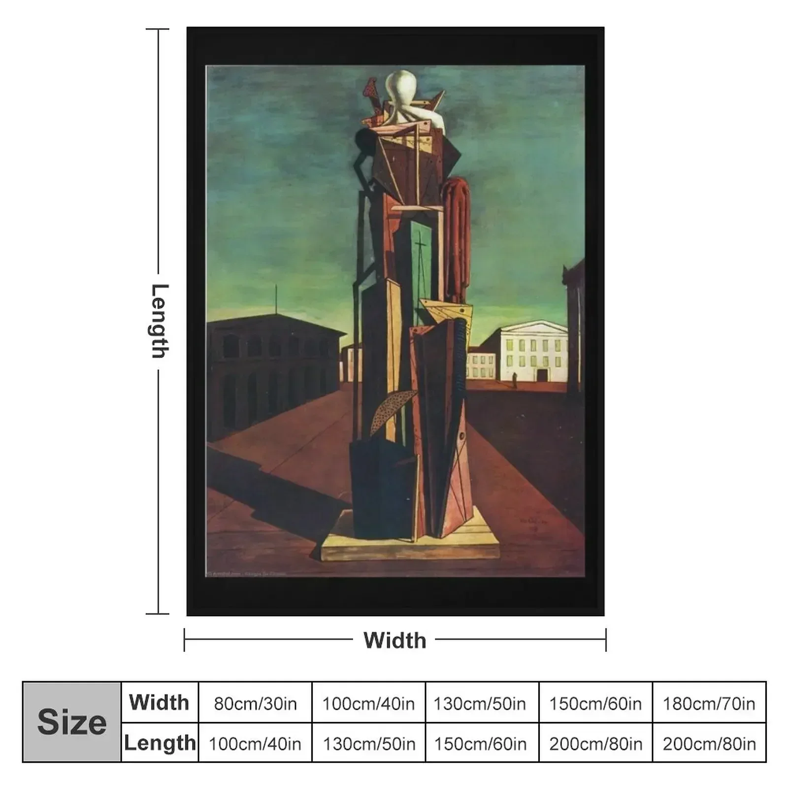 Одеяло Giorgio De Chirico идеи подарков на день Святого Валентина декоративные пледы для