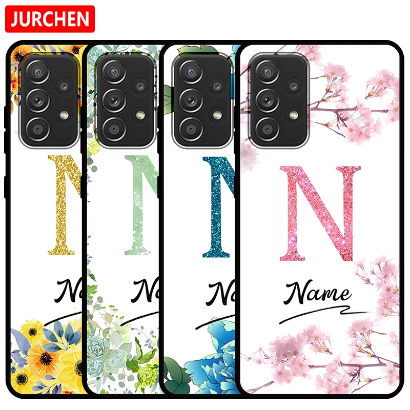 JURCHEN чехол для телефона с именем на заказ Xiaomi Redmi Note 10 Pro 9T 9C 9 8 7 6 5 4 A S2 Plus CC9 E 4X K30i 4G -