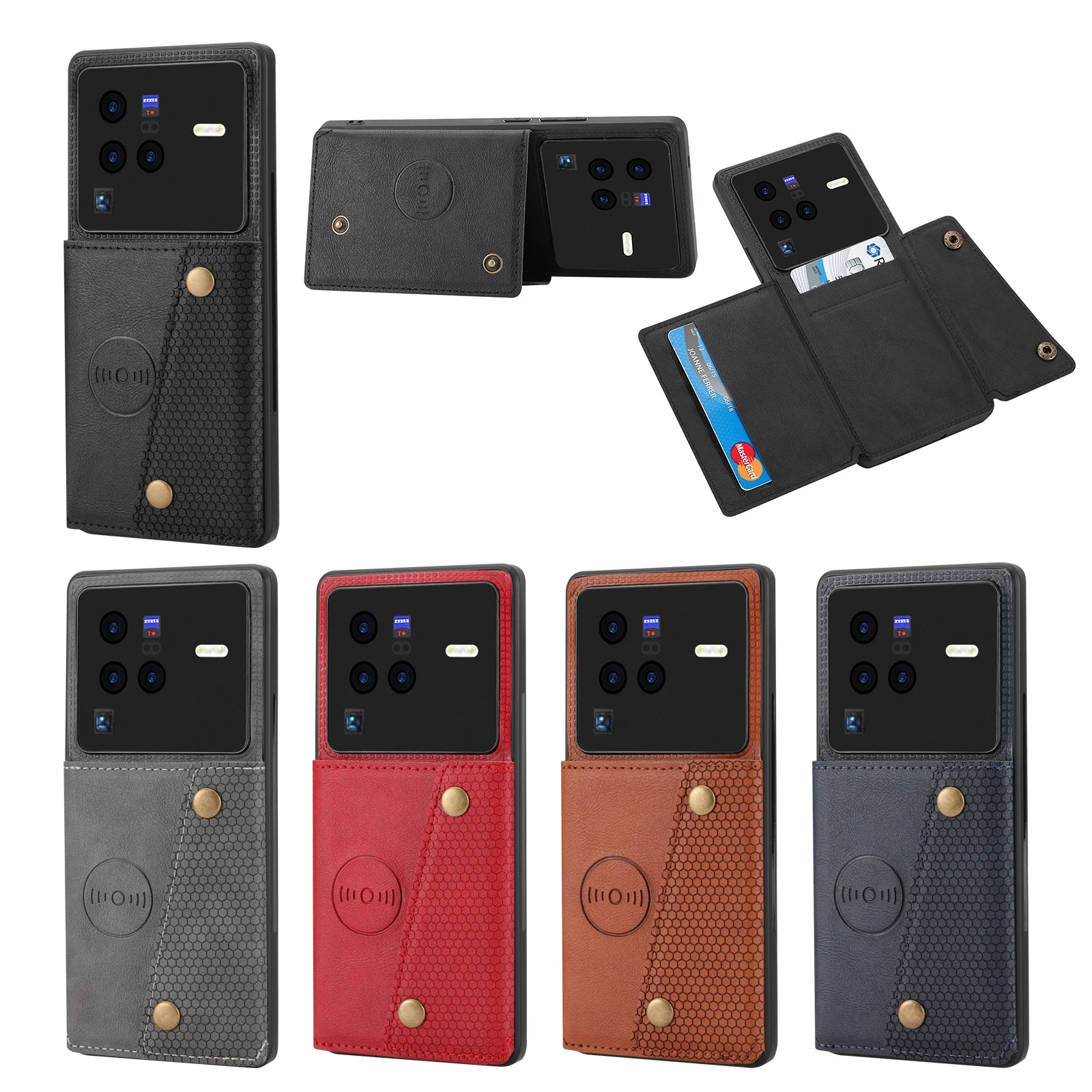 

For VIVO X80 Pro X90 Phone Case Flip Leather Wallet Card Slots Pocket Holder Back Cover For Vivo X80Pro X 80 X80Pro Luxury Cases