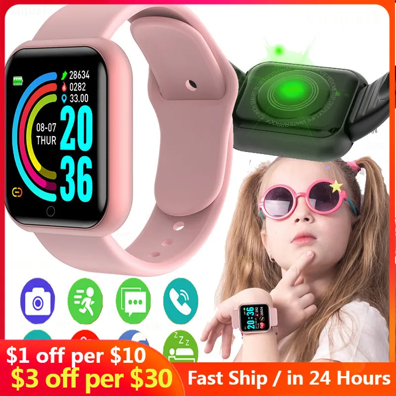 Wristwatch Fitness Y68 Color Screen Smart Sport Bracelet Activity Running Tracker Heart Rate For Children Men Women Watch Hours