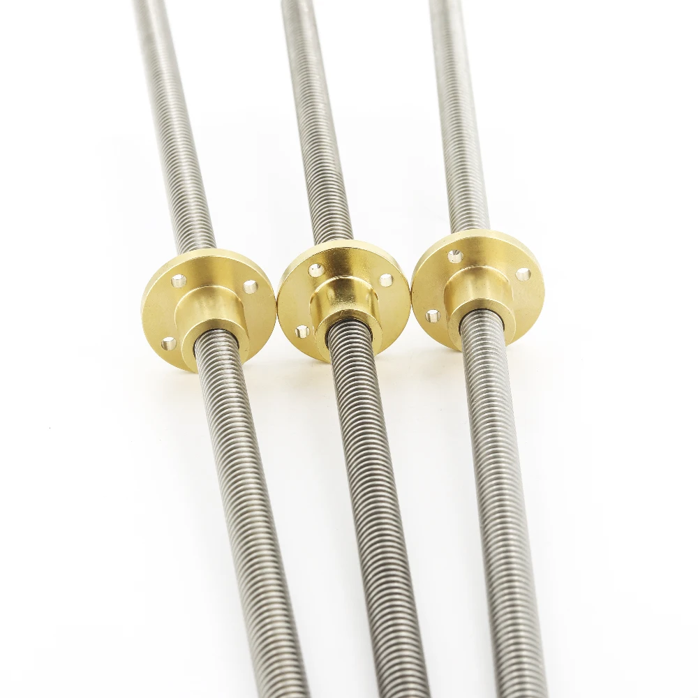 304 stainless steel T10 screw length 420mm lead 10mm 12mm trapezoidal spindle 1pcs With brass nut |