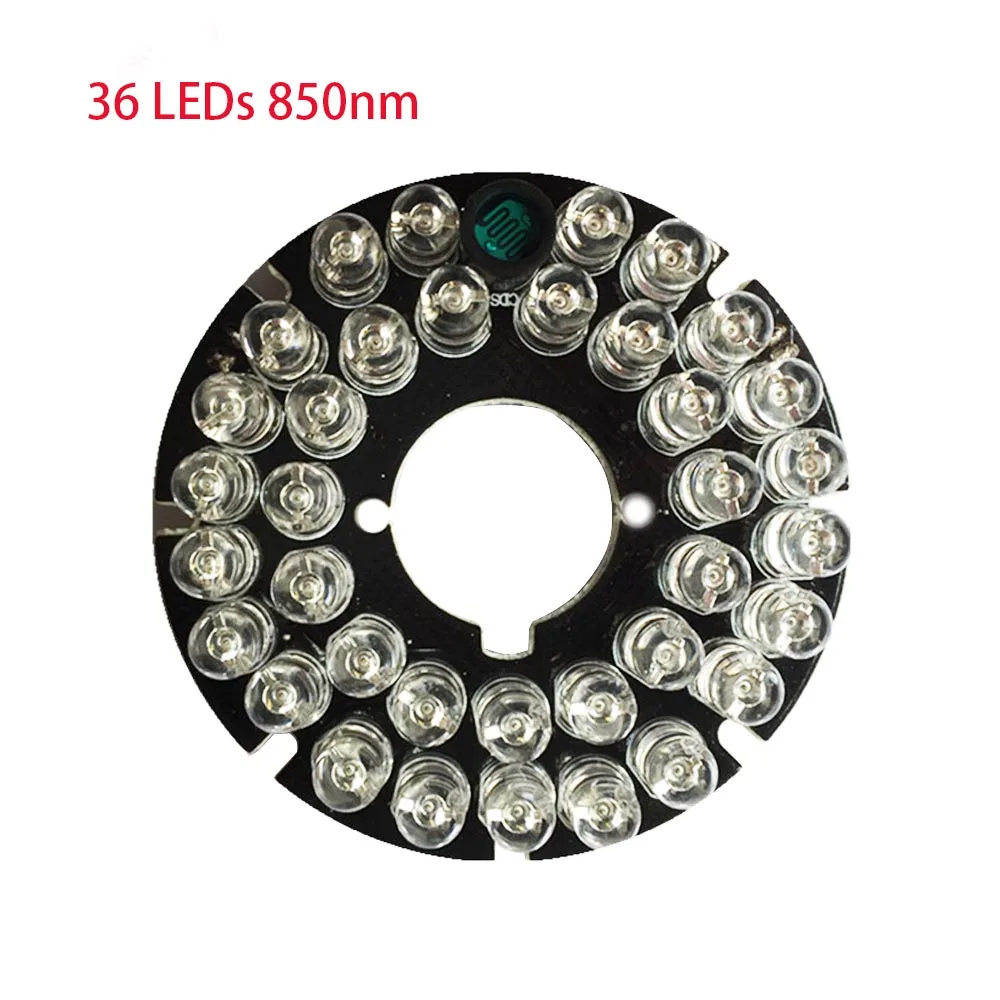 

infrared light board 36 LEDs 850nm for 60 bolt Camera DC12V 250mA 3W night vision distance 20-30 meters light board