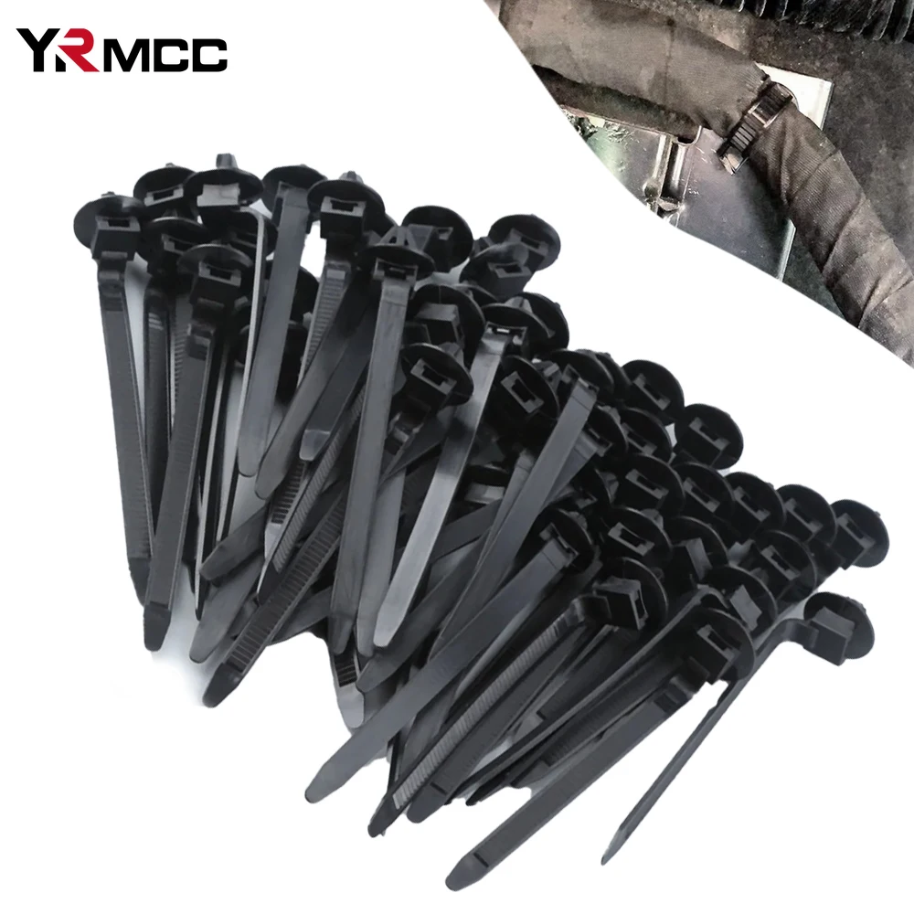 10 шт. автомобильные кабельные стяжки с нажимным креплением