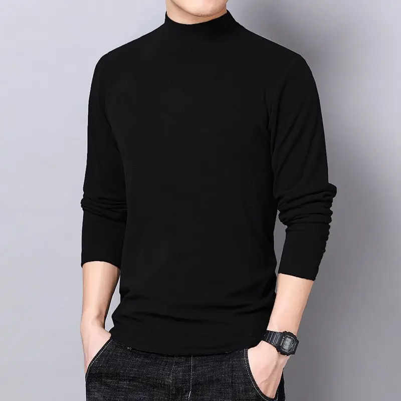 

Spring Autumn Men Knitted Sweater O Neck Mens Sweaters Slim Fit Pullover Men Classic Long Sleeve Knitwear Pull Homme Y746