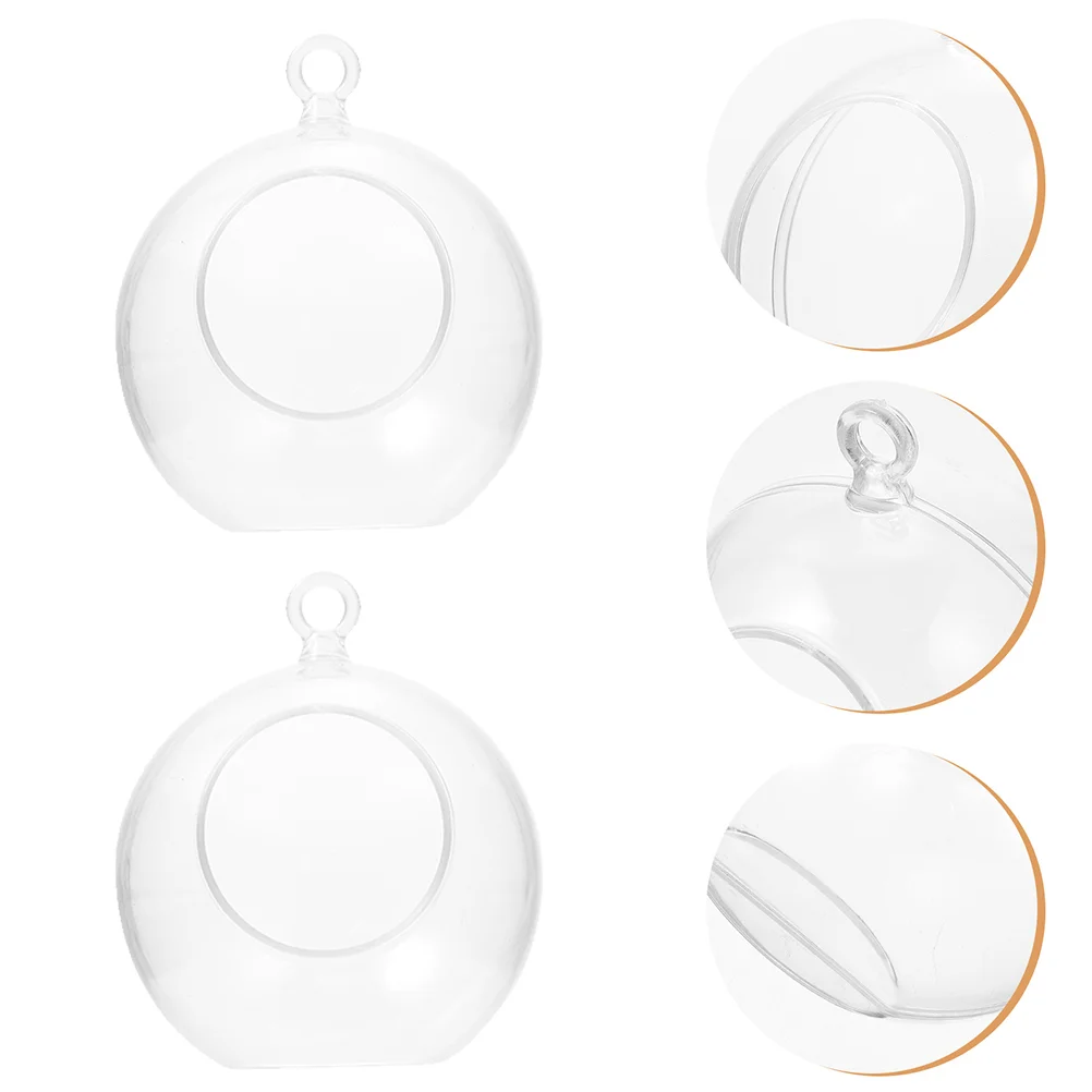 

10 Pcs Christmas Decoration Ball Party Ornament Glass Hanging Planter Plastic Domes Crafts Clear Vase Ornaments Hollow Tree